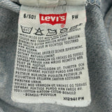 501 Levis Jeans - 32W 30L Light Wash Cotton