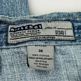 Hip Hop Riflessi Cargo Denim Shorts - 34W 13L Light Wash Cotton