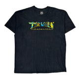 Egyptian Hieroglyphic Style Text Thrasher Graphic T-Shirt - XL Black Cotton
