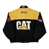 Ward Burton Winston Cup Series Cat Nascar Bomber Jacket - 2XL Black Cotton