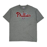 Phillies Majestic Mlb T-Shirt - XL Gray Cotton