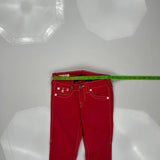 True Religion Skinny Jeans - 24W UK 2 Red Cotton