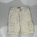 Levis Cargo Shorts - 30W 11L White Cotton