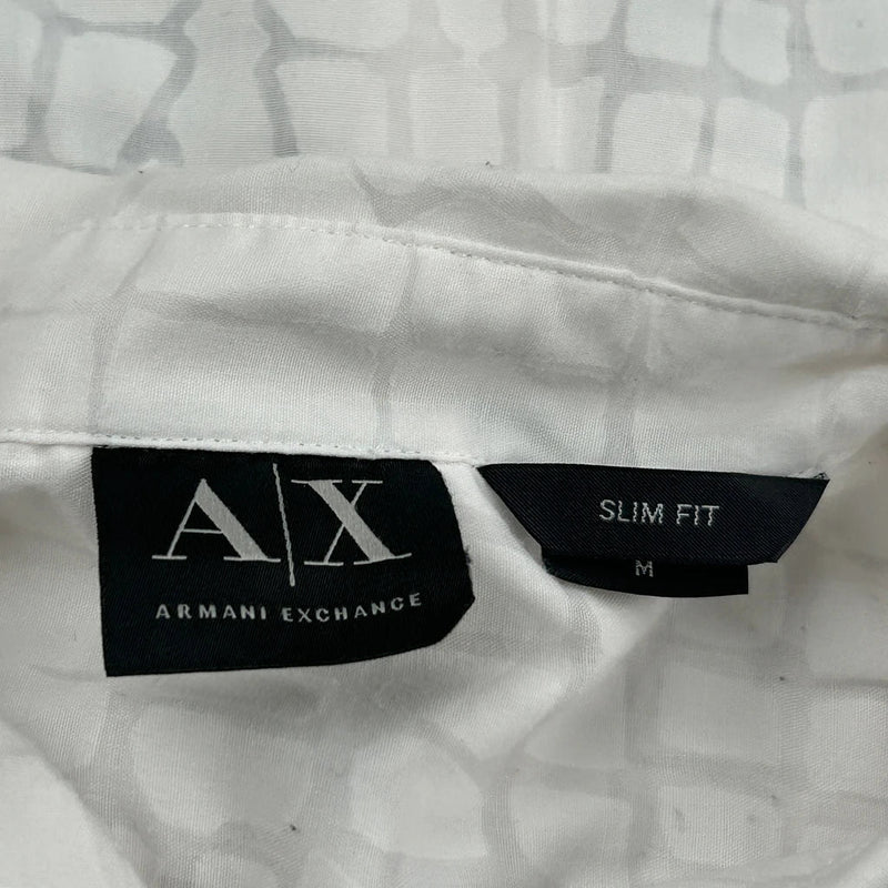 Armani Exchange Slim Fit Shirt - Medium White Cotton