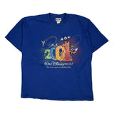 Walt Disney World 2001 Disney Graphic T-Shirt - Large Blue Cotton