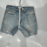 Levis Slim Fit Denim Shorts - 36W 9L Light Wash Cotton