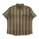Woolrich Checked Short Sleeve Shirt - XL Beige Cotton