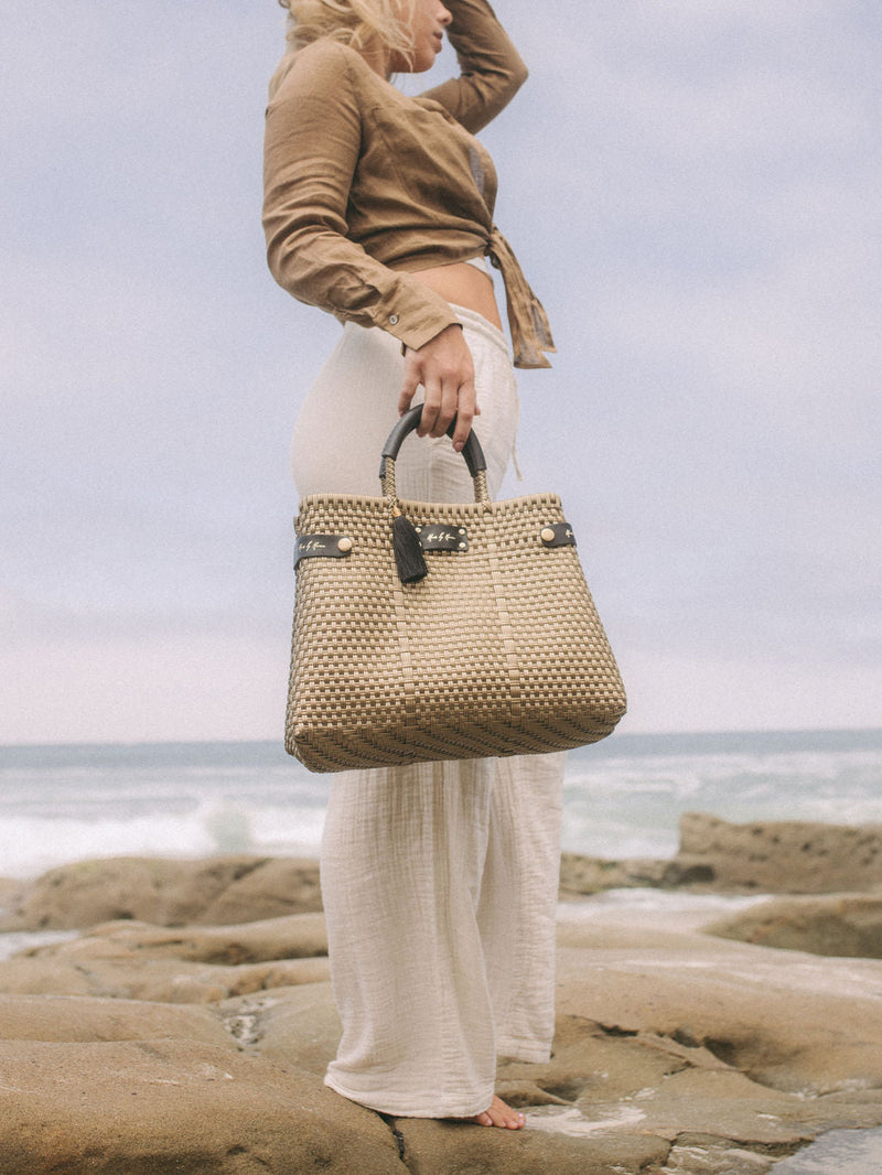 Less Pollution Convertible Handbag - Gold