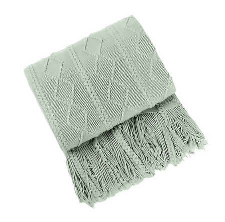 Anycozy Gray Faux Cashmere Throw Blanket – Diamond Knit Sofa Cover & Home Decor Accent