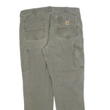 CARHARTT Mens Cotton Blend Relaxed Fit W40 L34 Workwear Trousers Zip Closure