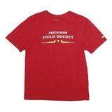 NIKE Mens Red Chico High Field Hockey Graphic T-Shirt M Short Sleeve Crew Neck