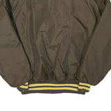 PLA-JAC Mens Brown & Yellow Button Jacket XS Polyester Blend Plain Vintage