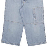 GO SOUTHERN Mens Denim Light Blue Cargo Shorts XL W32 Casual Cotton Blend