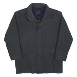 SBL Mens Black Windbreaker Jacket L Cotton Blend Zip Casual Outerwear