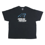NFL Mens Black Carolina Panthers Football Graphic T-Shirt 2XL Crew Neck Short