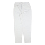 JINGLERS Mens Jeans White Regular Straight Denim W30 L31 Zip Cotton Blend