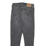 LEVI'S Womens Slim Black Denim Skinny Jeans W27 L25 Button Closure Casual