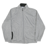 STARTER Mens Grey Jacket XL Polyester Blend Zip Plain Casual Lightweight