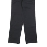 DICKIES Mens Black Regular Fit Straight Leg Cotton Blend Trousers W30 L32
