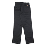 DICKIES Mens Black Regular Fit Straight Leg Cotton Blend Trousers W30 L32