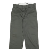 DICKIES Mens Regular Fit Green Cotton Blend Trousers W30 L32 Workwear Straight