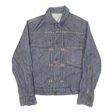 LEVI'S Womens Blue Denim Jacket XXS Cotton Blend Button Closure Classic Fit