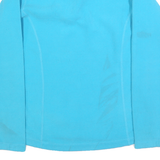 HELLY HANSEN Womens Blue Pullover Plain Jumper 1/4 Zip Stand-Up Collar Fleece M