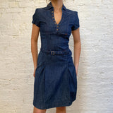 Obiettivo Denim Dress - Small Blue Cotton