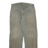 DICKIES Mens Jeans Beige Regular Straight Denim W32 L32 Workwear Zip Closure