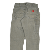 DICKIES Mens Jeans Beige Regular Straight Denim W32 L32 Workwear Zip Closure