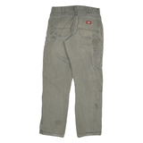 DICKIES Mens Jeans Beige Regular Straight Denim W32 L32 Workwear Zip Closure