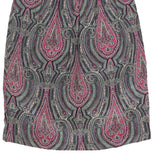 J.G HOOK Womens Pink & Purple Paisley Midi Nylon Skirt L Stylish Patterned