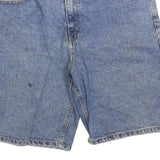 Mens Denim Blue Cotton Blend Shorts XL W38 Classic Casual 5-Pocket Design