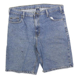 Mens Denim Blue Cotton Blend Shorts XL W38 Classic Casual 5-Pocket Design