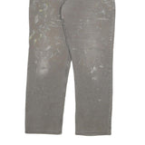 CARHARTT Mens Cotton Blend Grey Relaxed W34 L30 Workwear Trousers Zip Closure