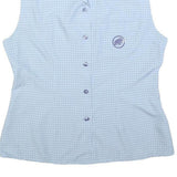 MAMMUT Womens Blue Check Sleeveless Shirt M Lightweight Summer Top Outdoor