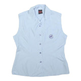 MAMMUT Womens Blue Check Sleeveless Shirt M Lightweight Summer Top Outdoor