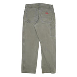 DICKIES Mens Regular Fit Cotton Blend Grey Straight Jeans W34 L31 Workwear