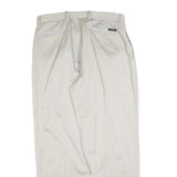NAUTICA Mens Regular Fit Beige Cotton Blend Trousers W36 L30 Classic Zip Closure