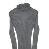 INC Womens Grey Plain Pullover Roll Neck Basic Knit M Rayon Jumper