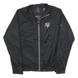 ADIDAS Mens Black Jacket M Polyester Blend Plain Sports Lightweight Zip