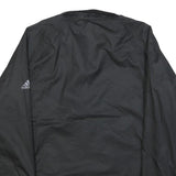 ADIDAS Mens Black Jacket M Polyester Blend Plain Sports Lightweight Zip