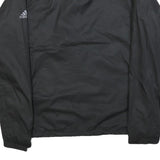 ADIDAS Mens Black Jacket M Polyester Blend Plain Sports Lightweight Zip