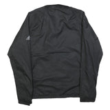 ADIDAS Mens Black Jacket M Polyester Blend Plain Sports Lightweight Zip