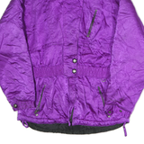 INSIDE EDGE Womens Purple Jacket M Polyester Blend Zip Plain Waist Zip Pockets