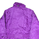 INSIDE EDGE Womens Purple Jacket M Polyester Blend Zip Plain Waist Zip Pockets
