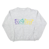 CONFORT Womens Grey Crew Neck M Cotton Blend Sweatshirt Casual Free Time Wear