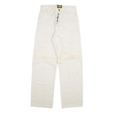 KEWIS Mens Regular Fit White Cotton Blend Jeans W26 L29 Workwear Straight