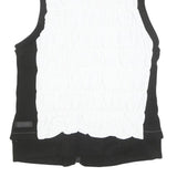 CALVIN KLEIN Womens Black & White Zip Jacket XL Polyester Blend Puffer