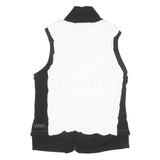 CALVIN KLEIN Womens Black & White Zip Jacket XL Polyester Blend Puffer